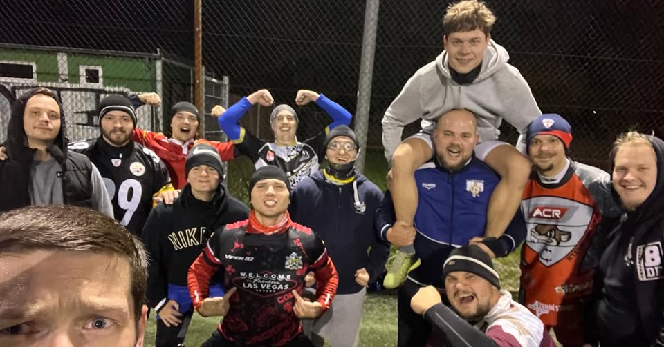 Trening rugby, Sroki Łódź. Orlik Elsnera Widzew w listopadzie.